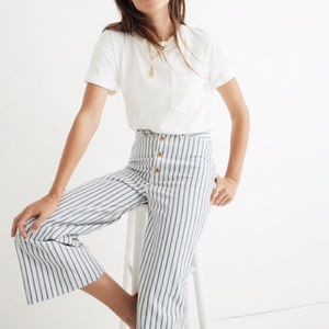Madewell Striped Wide leg pants
